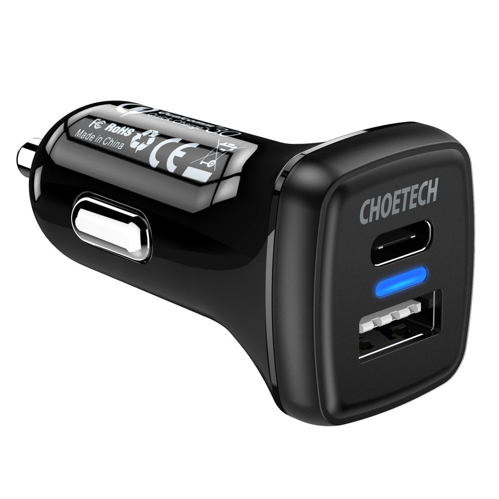 Choetech 36W Rapid Charge USB Type-C Car Charger with Qualcomm Quick Charge 3.0