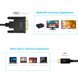 CHOETECH 1.8m USB-C to DVI Cable (4K@30Hz) - Thunderbolt 3 Compatible