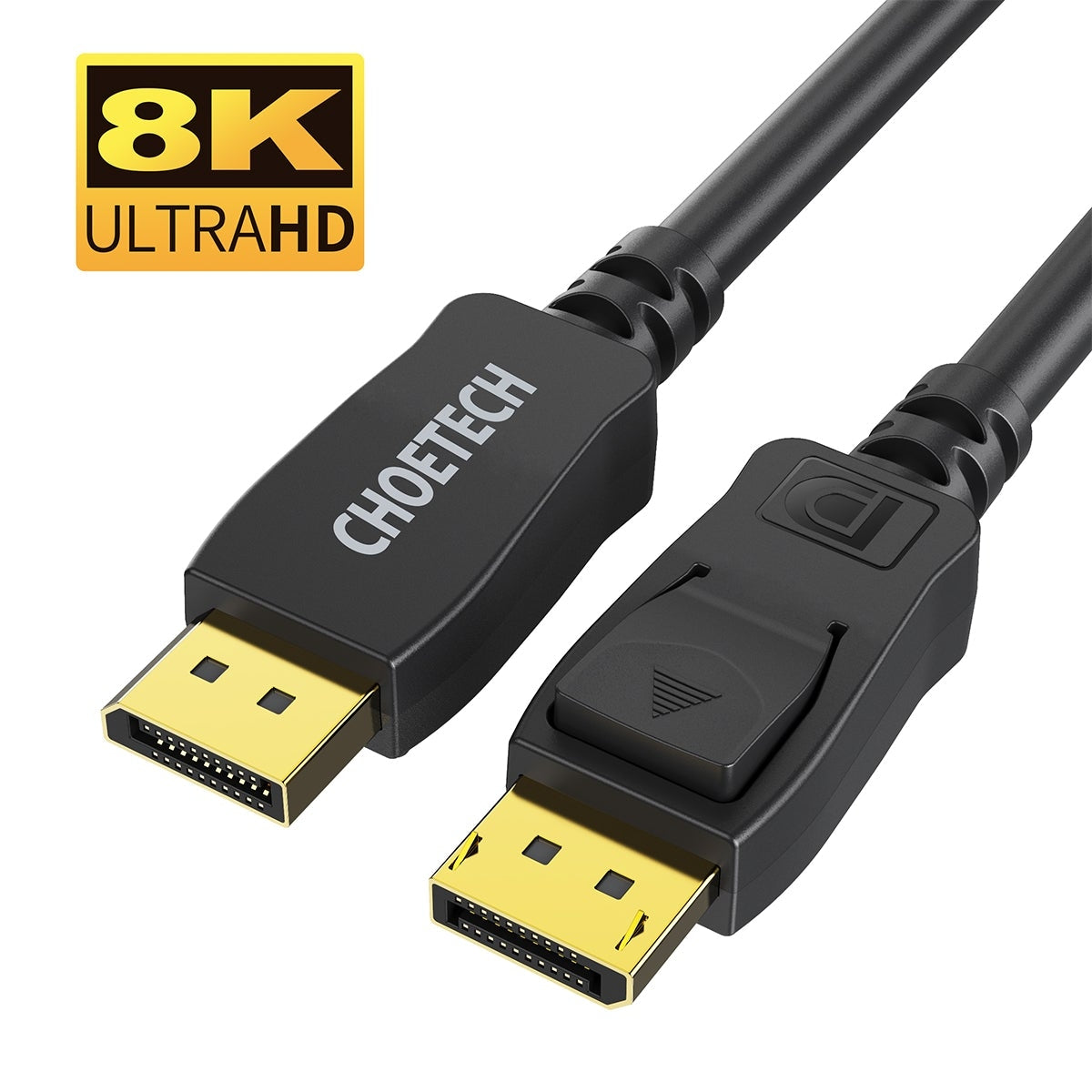 CHOETECH 2M DisplayPort Cable - 8K 60Hz High-Speed Connection