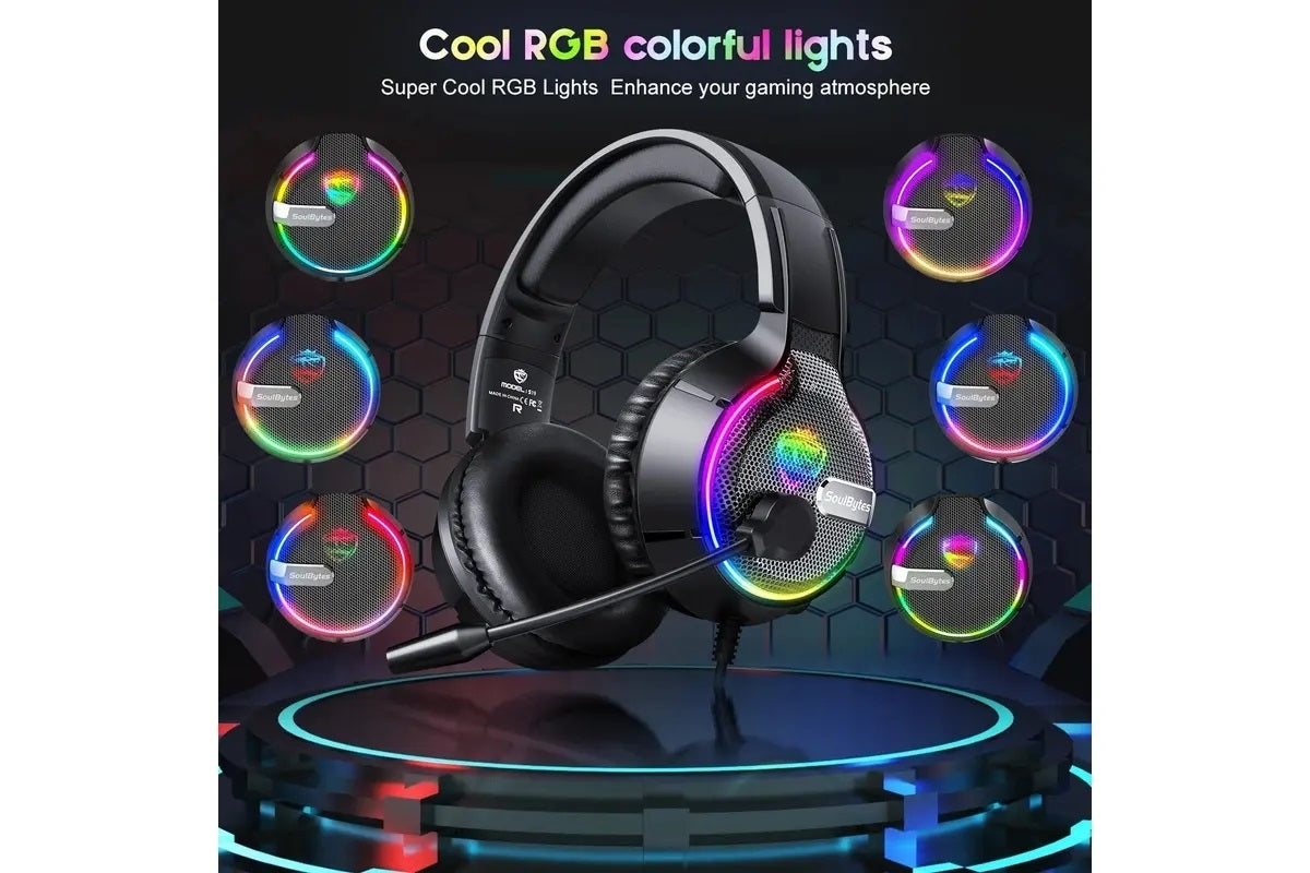 SoulBytes S19 RGB Gaming Headset with Noise-Cancelling Microphone