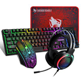 T-Wolf TF400 Ultimate RGB Gaming Set: Keyboard, Mouse, Headset & Mouse Pad Bundle