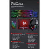 T-Wolf TF400 Ultimate RGB Gaming Set: Keyboard, Mouse, Headset & Mouse Pad Bundle