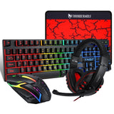 T-Wolf TF800 RGB Complete Gaming Gear Set: Keyboard, Mouse, Headset, and Mouse Pad