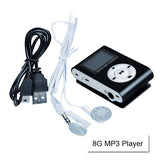 Compact 16GB MP3 Player with USB Charger and Earbuds – Black