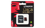 Kingston Canvas React 128GB MicroSD Card with SD Adapter - 100MB/s Read, 70MB/s Write Speed