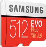 SAMSUNG EVO PLUS 512GB microSDXC Memory Card with UHS-I Adapter - 100MB/s Read, 90MB/s Write Speeds