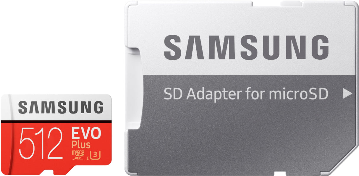 SAMSUNG EVO PLUS 512GB microSDXC Memory Card with UHS-I Adapter - 100MB/s Read, 90MB/s Write Speeds