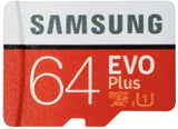 SAMSUNG EVO PLUS 64GB MicroSD Card with Adapter - UHS-1, CL10, 4K Ready