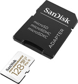 SanDisk MAX ENDURANCE 128GB MicroSDXC Card for Continuous Recording - UHS-I C10 U3 V30, 100MB/s Read Speed with SD Adapter