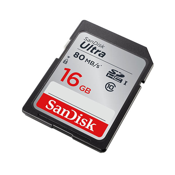 SanDisk Ultra 16GB SDHC Class 10 UHS-I Memory Card - 80MB/s Speed