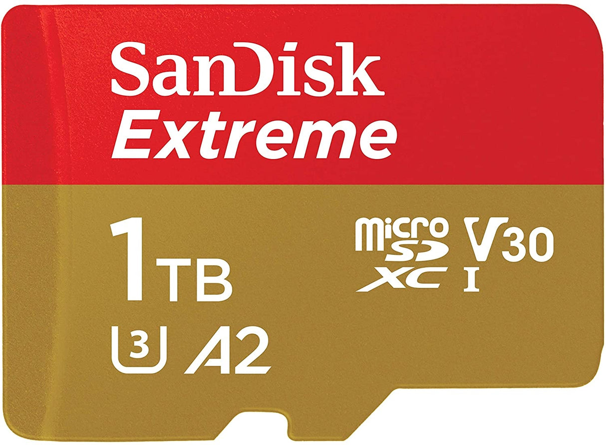 SanDisk 1TB Extreme Performance microSDXC UHS-I Memory Card - C10, U3, V30, 4K, A2 - SDSQXA1-1T00-GN6MN