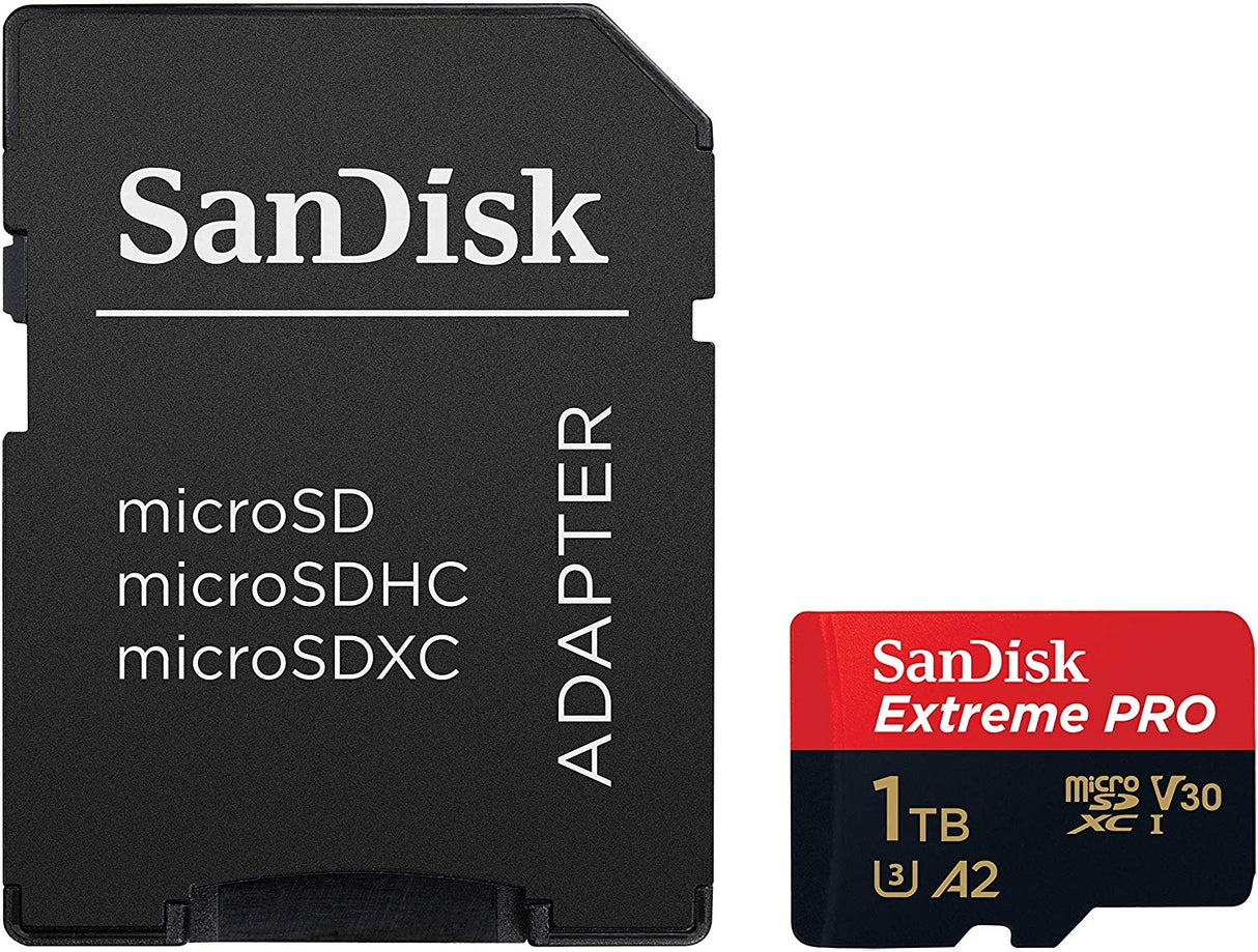 SanDisk Extreme Pro 1TB microSDXC Card with SD Adapter - 170MB/s Speed for 4K UHD and App Performance