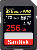 SanDisk 256GB Extreme Pro SDXC UHS-I Memory Card - 4K UHD Video Recording