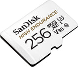 SanDisk 256GB High Endurance microSDHC Card with SD Adapter - UHS-I C10 U3 V30, 100MB/s Read, 40MB/s Write