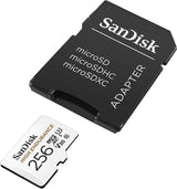 SanDisk 256GB High Endurance microSDHC Card with SD Adapter - UHS-I C10 U3 V30, 100MB/s Read, 40MB/s Write