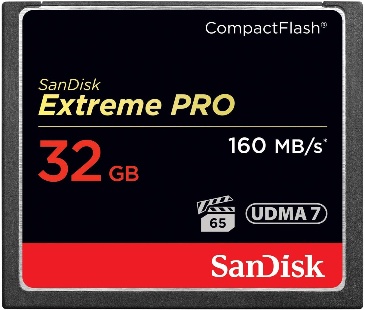 SanDisk Extreme PRO 32GB CompactFlash Card - 160MB/s High-Speed Memory for 4K Video