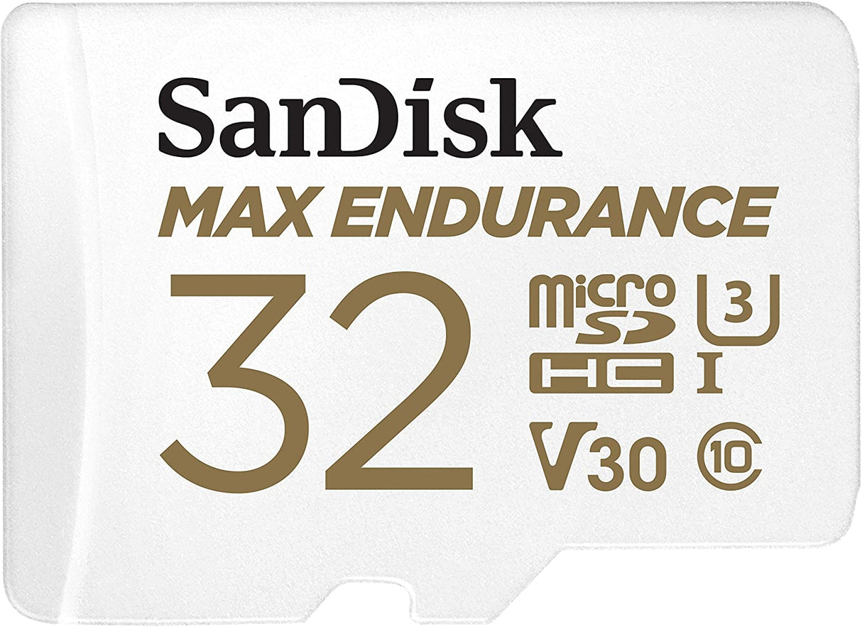 SanDisk Max Endurance 32GB MicroSDHC Card - Up to 15,000 Hours Recording for Security Cameras and Dash Cams