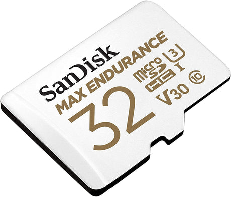 SanDisk Max Endurance 32GB MicroSDHC Card - Up to 15,000 Hours Recording for Security Cameras and Dash Cams