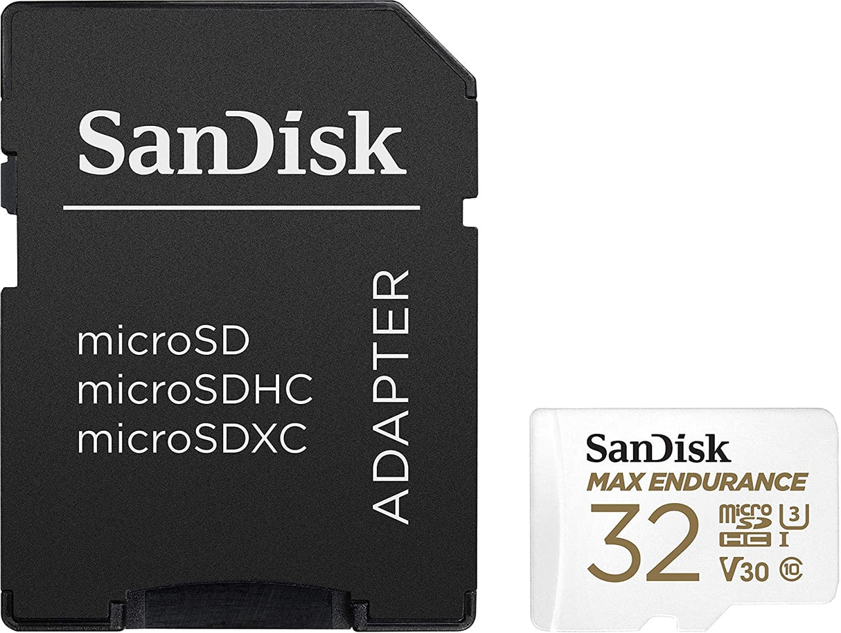 SanDisk Max Endurance 32GB MicroSDHC Card - Up to 15,000 Hours Recording for Security Cameras and Dash Cams