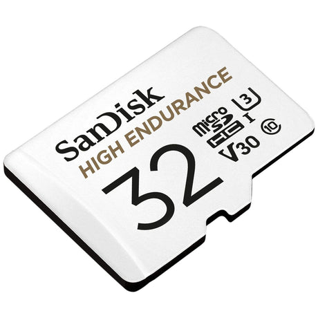 SanDisk 32GB High Endurance MicroSDHC Card with SD Adapter - UHS-I C10 U3 V30, 100MB/s Read Speed, Ideal for Dash Cams and Home Security