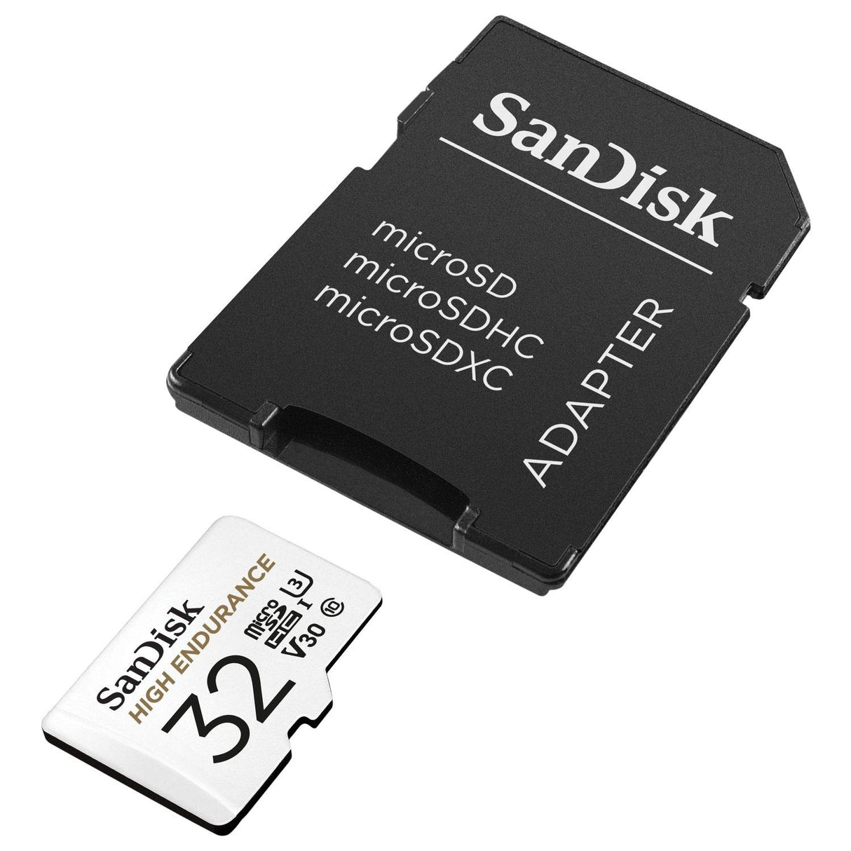 SanDisk 32GB High Endurance MicroSDHC Card with SD Adapter - UHS-I C10 U3 V30, 100MB/s Read Speed, Ideal for Dash Cams and Home Security