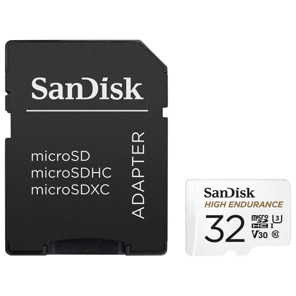 SanDisk 32GB High Endurance MicroSDHC Card with SD Adapter - UHS-I C10 U3 V30, 100MB/s Read Speed, Ideal for Dash Cams and Home Security