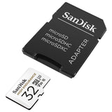 SanDisk 32GB High Endurance MicroSDHC Card - UHS-I C10 U3 V30, 100MB/s Read Speed, with SD Adapter