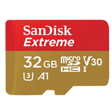 SanDisk Extreme 32GB microSDHC Card - A1 V30 UHS-I/U3, 100MB/s Speed, No Adapter Included