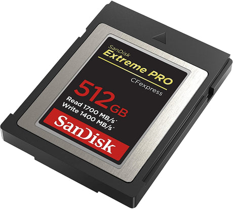 SanDisk 512GB Extreme PRO CFexpress Type B Card - Ultra-Fast 1700MB/s Read & 1400MB/s Write Speed