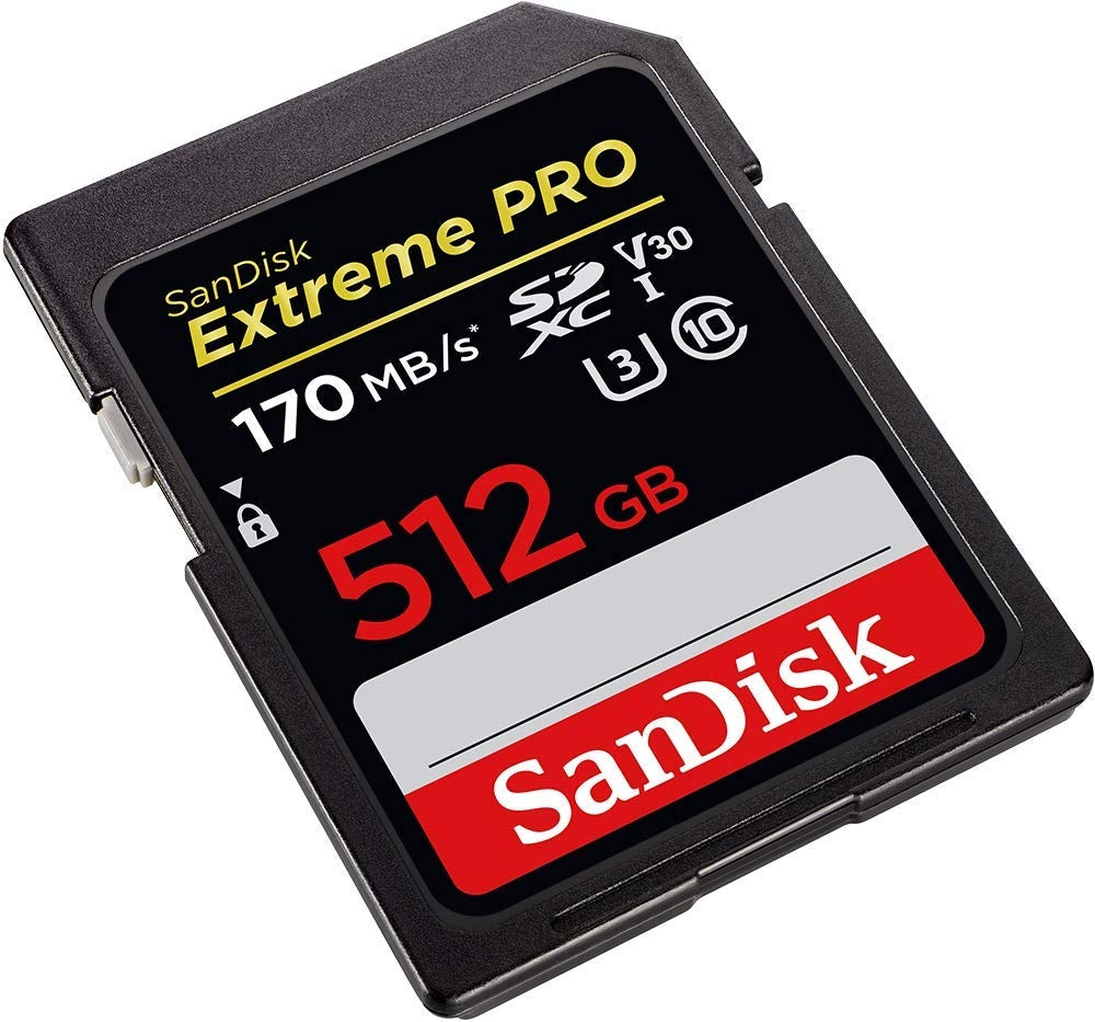 SanDisk Extreme Pro 512GB SDXC UHS-I Card for 4K Video and Burst Photography