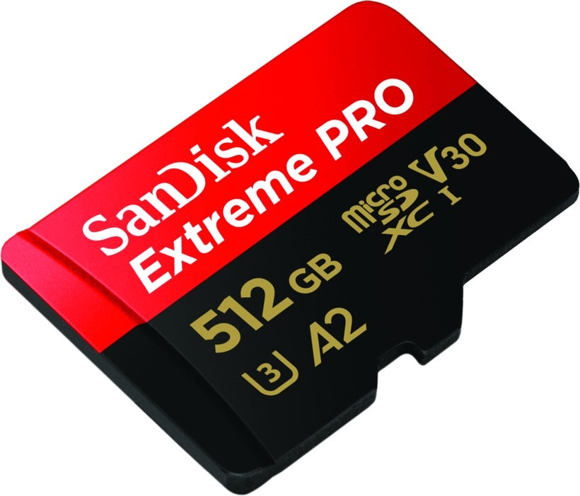 SanDisk Extreme PRO 512GB MicroSDXC Card with Adapter - A2 V30 UHS-I/U3 170MB/s Read Speed