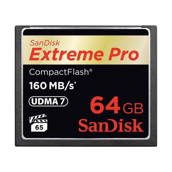 SanDisk Extreme PRO 64GB CompactFlash Card - 160MB/s High-Speed Storage for Professional Video and Photography