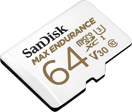 SanDisk MAX ENDURANCE 64GB microSDXC Card - Ideal for Security Cameras & Dash Cams - 100MB/s Read, 40MB/s Write, UHS-I C10 U3 V30