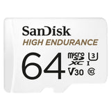 SanDisk 64GB High Endurance MicroSDHC Card with UHS-I C10 U3 V30 and SD Adapter - 100MB/s Read, 40MB/s Write