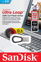 SanDisk Ultra Loop 32GB USB 3.0 Flash Drive - High-Speed Data Transfer