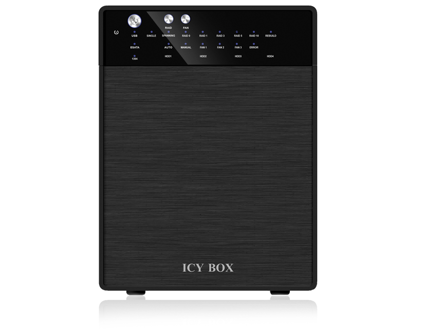 ICY BOX 4-Bay External RAID Enclosure for 3.5" SATA Drives with USB 3.0 & eSATA (IB-RD3640SU3)