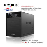 ICY BOX IB-RD3640SU3E2 4-Bay External JBOD & RAID Enclosure for 3.5" SATA HDDs