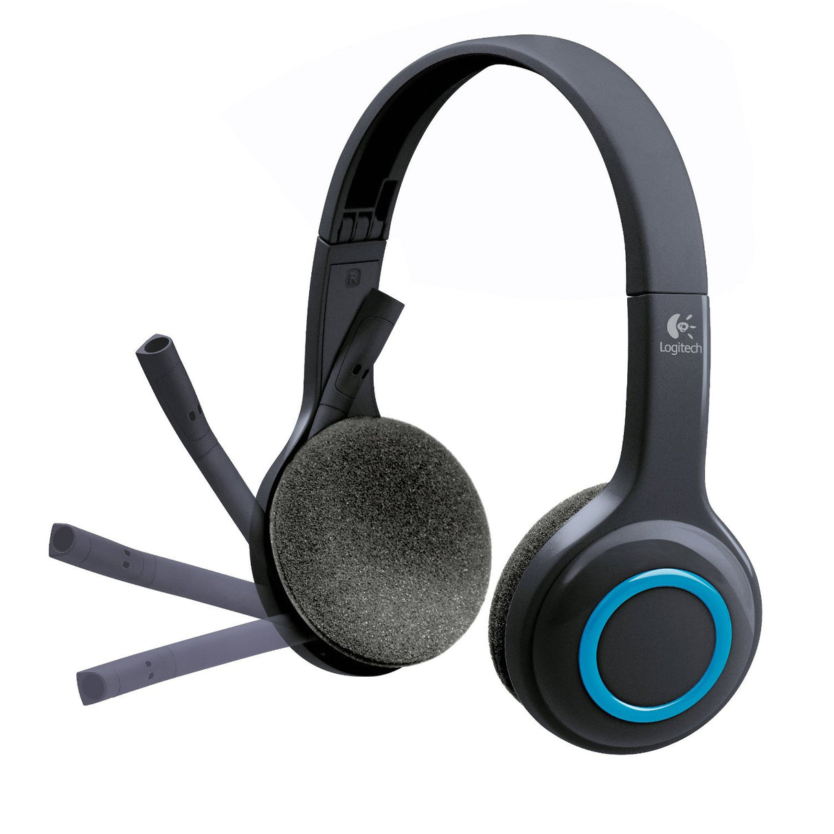 Logitech H600 Wireless USB Headset with Noise-Canceling Microphone and Foldable Design