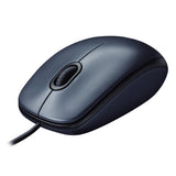 Logitech M100R Wired USB Mouse - Ergonomic Design for Windows and Mac