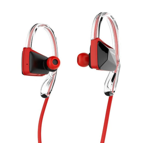 Simplecom HS200 NFC Bluetooth Sports Neckband Earbuds in Red