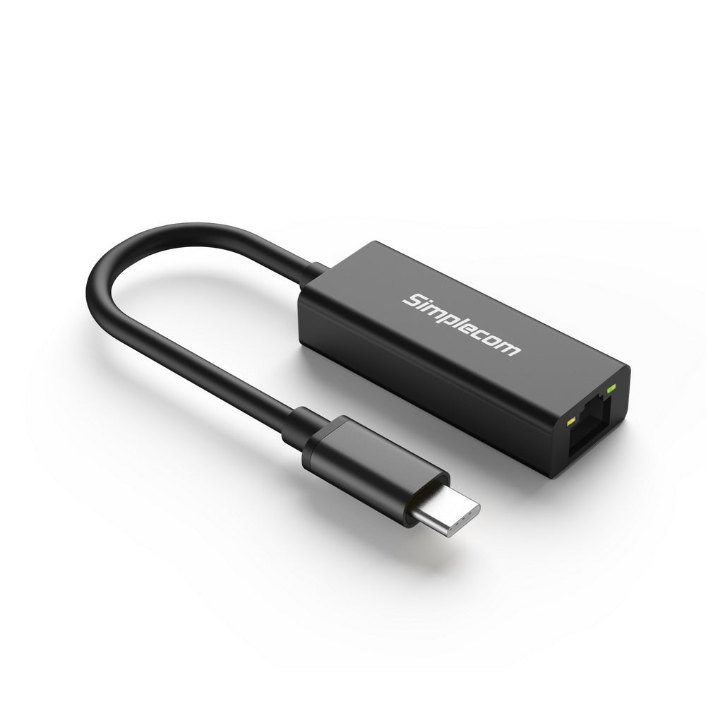 Simplecom NU313 USB-C to Gigabit Ethernet Adapter with Aluminium Finish