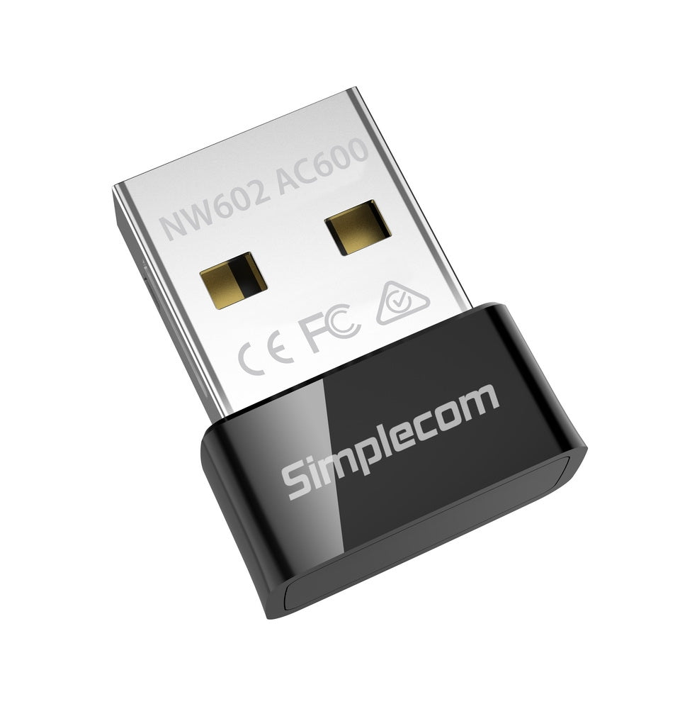 Simplecom NW602 AC600 Dual Band Nano USB Wireless Network Adapter