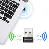 Simplecom NW602 AC600 Dual Band Nano USB Wireless Network Adapter