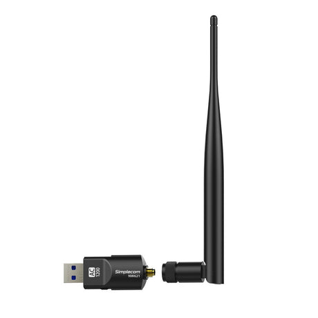 Simplecom NW621 AC1200 Dual Band USB WiFi Adapter with High Gain 5dBi Antenna