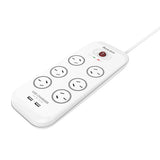 Huntkey 6-Outlet Power Strip with Dual USB Charging Ports and Surge Protection (SAC607)