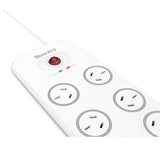 Huntkey 6-Outlet Power Strip with Dual USB Charging Ports and Surge Protection (SAC607)