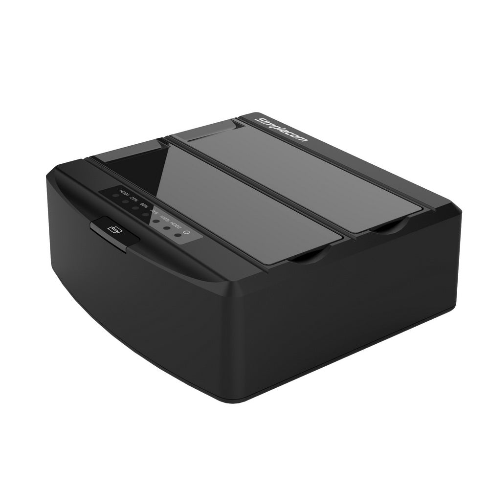 Simplecom SD312 Dual Bay USB 3.0 SATA Docking Station for 2.5" and 3.5" Drives - Black with Offline Clone Function