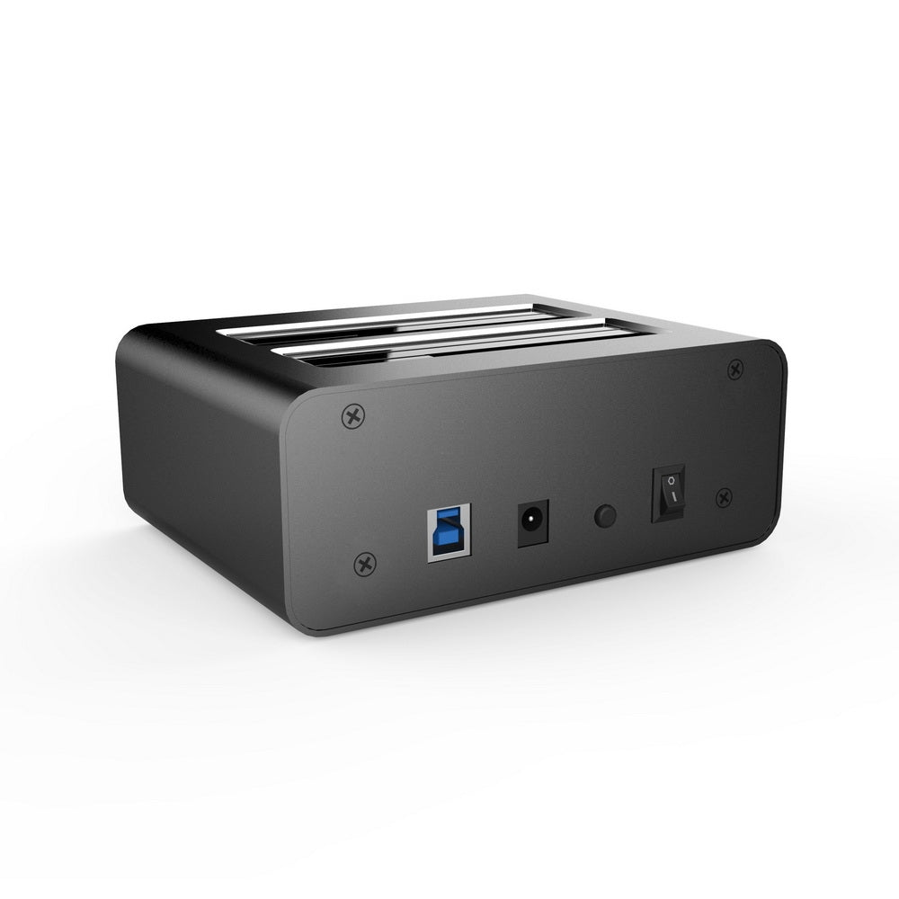 Dual Bay Aluminium SATA Docking Station with USB 3.0 Hub and Fast Charger