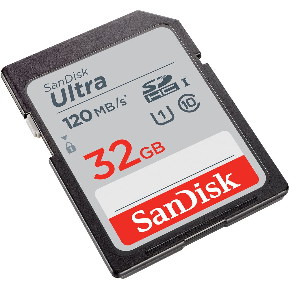 SanDisk Ultra 32GB UHS-I SDXC Memory Card - 120MB/s Read, 10MB/s Write, Full HD Video Ready