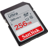 SanDisk Ultra 256GB SDXC UHS-I Memory Card - 120MB/s Read Speed, Class 10/U1, Durable and Reliable